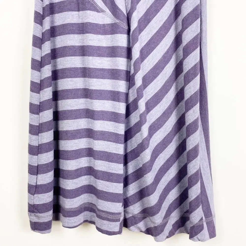 Athleta Striped Splendor Lotus Dress Purple Stripe Faux Wrap Womens Size XXS - Picture 10 of 11